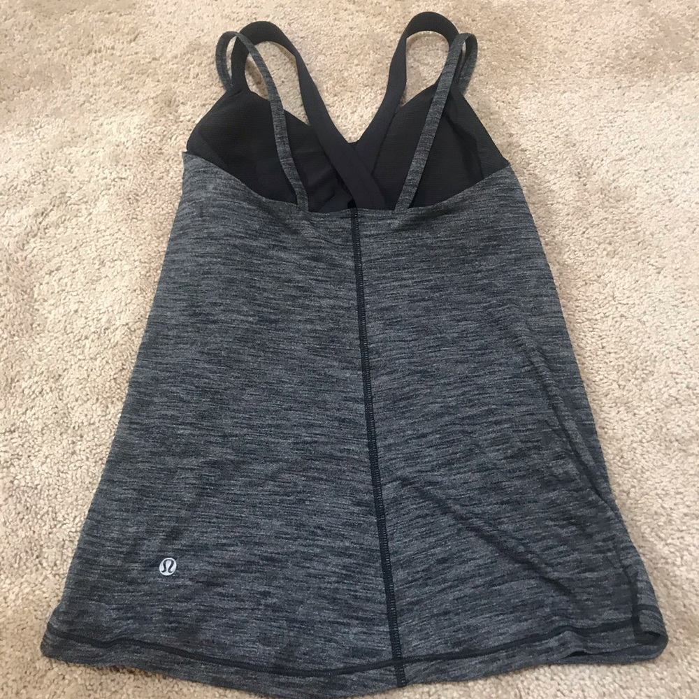 Lululemon grey heathered black tank